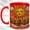 Red, variant on Radiant Sun Coffee Mug, Sunflower Garden Mug, Ceramic 11 oz