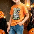 thumbnail image 5 of CONFREE Halloween Boys Short Sleeve Tshirts Crew Neck Dinosaur Graphic Soft Hallowmas T-Shirts for Kids, 5 of 6