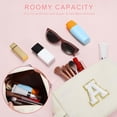 thumbnail image 4 of YOOLIFE Travel Makeup Bag Cosmetic Bag - Birthday Gifts for Girls Women Make Up Bag Monogram Cute Makeup Bag Personalized Teen Girl Gift Daughter Friend Birthday Gift for Women Her Girl Blue Letter A, 4 of 8