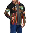 thumbnail image 2 of Uemuo Chameleon Panther On Colored Pencils for Men's Fashion Full-zip Hoodies & Sweatshirts with Kangaroo Pocket, Zip-up Hooded Sweatshirt, Moisture Wicking & Breathable-Small, 2 of 5