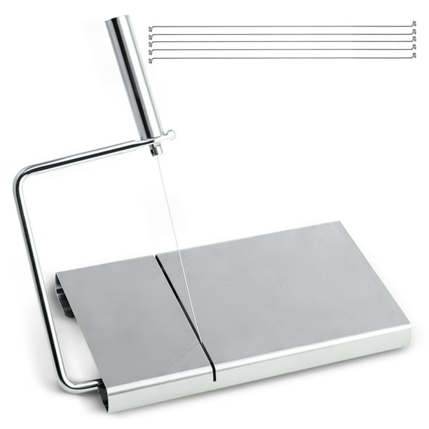 ENLOY Cheese Slicer, Stainless Steel Cheese Cutter with 5 Replaceable ...