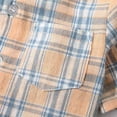 thumbnail image 4 of Odeerbi Toddler Shirts Boys Hawaiian Shirts Kids Summer 2025 Casual Beach Wear Lattice Short Sleeve Shirt with Pocket Baby Clothes Khaki, 4 of 8