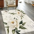 thumbnail image 4 of Vintage Floral Spring 2.7x5 Area Rugs, Farmhouse Botanical White Flowers Non-Skid Rubber Backing Large Rectangle Rugs - Living Room Bedroom Home Office, Indoor Floor Mat Carpets Washable Rug, 4 of 9
