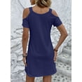 thumbnail image 6 of Western Style Women's Summer Off-shoulder Short-sleeved Slim Dress, 6 of 6