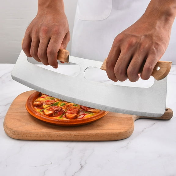 MLINS  Dough Pizza Cutter Rocker Comfortable Handle Shop Equipment