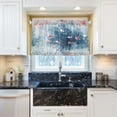 thumbnail image 6 of Watercolor Fish Pattern 27"x24" Linen Look Cafe Curtain Set with Privacy and UV Protection, 6 of 8