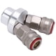 thumbnail image 5 of Conector de 2 vías, componente neumático cromado, Acoplador rápido de rosca de acero al carbono G1/4in, 5 of 13