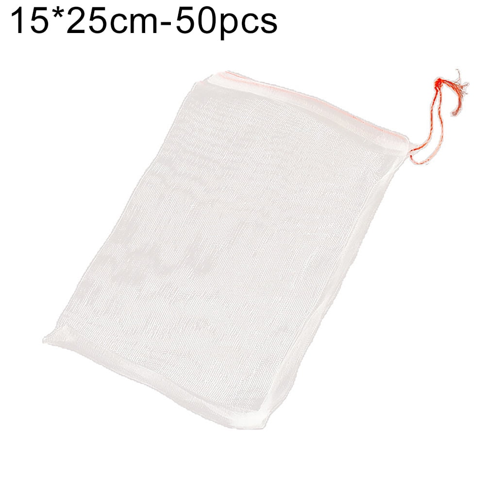 Details about   50x Fruit Protection Bags Vegetable Drawstring Mesh Bag Against Pest Insect Bird 