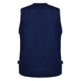 thumbnail image 3 of Men's Denim Zipper Cardigan Multi Pocket Vest Convenient Mountaineering Camping Fishing Outdoor Cargo Vest, 3 of 7