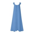 thumbnail image 6 of VBVC Women's Sleeveless Lace Trim Maxi Dress,Ladies Casual Loose Flowy Long Nightgown,Summer Beach Vacation Sundresse for Women,Sky Blue,S-5XL, 6 of 7