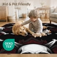 thumbnail image 4 of ODIKA 8'x10' Washable Area Rug Durable, Non-Slip Ghost Horror Gothic Bone Motif Blood Drip Halloween Throw Witchy for Living Room, Under Sectional, Family, 4 of 7