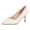 White, variant on Stiletto Heels for Women Closed Toe High Heeled Leather Pointed Pumps Sexy Comfortable Slip on Classic Wedding Dressy Shoes Black Size 8