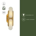 thumbnail image 4 of Alora Lighting WV357217VBAR Odin 2 Light 4" Tall Bathroom Sconce - Vintage Brass /, 4 of 7