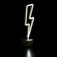 thumbnail image 5 of Northlight LED Lightening Bolt Neon Table Light - 11.5" - White, 5 of 7
