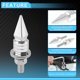 thumbnail image 3 of Tornillos de matrícula M6 universales para motocicletas Unique Bargains de 5.4 cm, kit de tornos de matrícula antirrobo de aleación de aluminio tono plateado, 4 piezas, 3 of 6