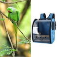 thumbnail image 4 of Mochila para pájaros, mochila para mascotas, cojín antideslizante para el suelo, jaula para loros de viaje, transparente claro Azul jinwen Bird Knapsack, 4 of 8