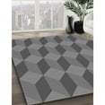 thumbnail image 2 of Ahgly Company Indoor Square Patterned Gray Dolphin Gray Area Rugs, 5' Square, 2 of 6