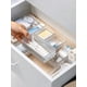 thumbnail image 1 of 1pc Student Desk Stationery Storage Box, Plastic Transparent Large Capacity School & Office Supplies, Tabletop Drawer Style Pencil & Note Paper Organi, 1 of 4