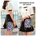 thumbnail image 6 of FORMRS Crossbody Bag for Women Quilted Travel Shoulder Cell Phone Purse with Chain Strap Handbag, Green Wavy Plaid, 6 of 7