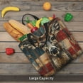 thumbnail image 5 of Pofeuu American Flag Deer Art Print Tote Bag for Women,Hobo HandBags with Zipper,Large Capacity Casual Shoulder Handbags with Inner Pockets, 5 of 7