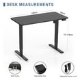 thumbnail image 3 of Toytexx Electric Standing Desk for Adults, 140 x 60 cm Adjustable Height Desk with Quiet Motor, Black, 3 of 5