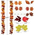 thumbnail image 3 of Morttic 2 Pack 6 Feet Fall Maple Garland, Hanging Vine Maple Leaf Garland Artificial Autumn Foliage Garland for Home Wedding Fireplace Party Christmas Thanksgiving Decor, 3 of 8
