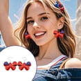 thumbnail image 6 of geerera Independence Day Theme Party Earrings Holiday Party Dress Up Ambiance Jewelry Pentagram Bow Hanging Ring, 6 of 6