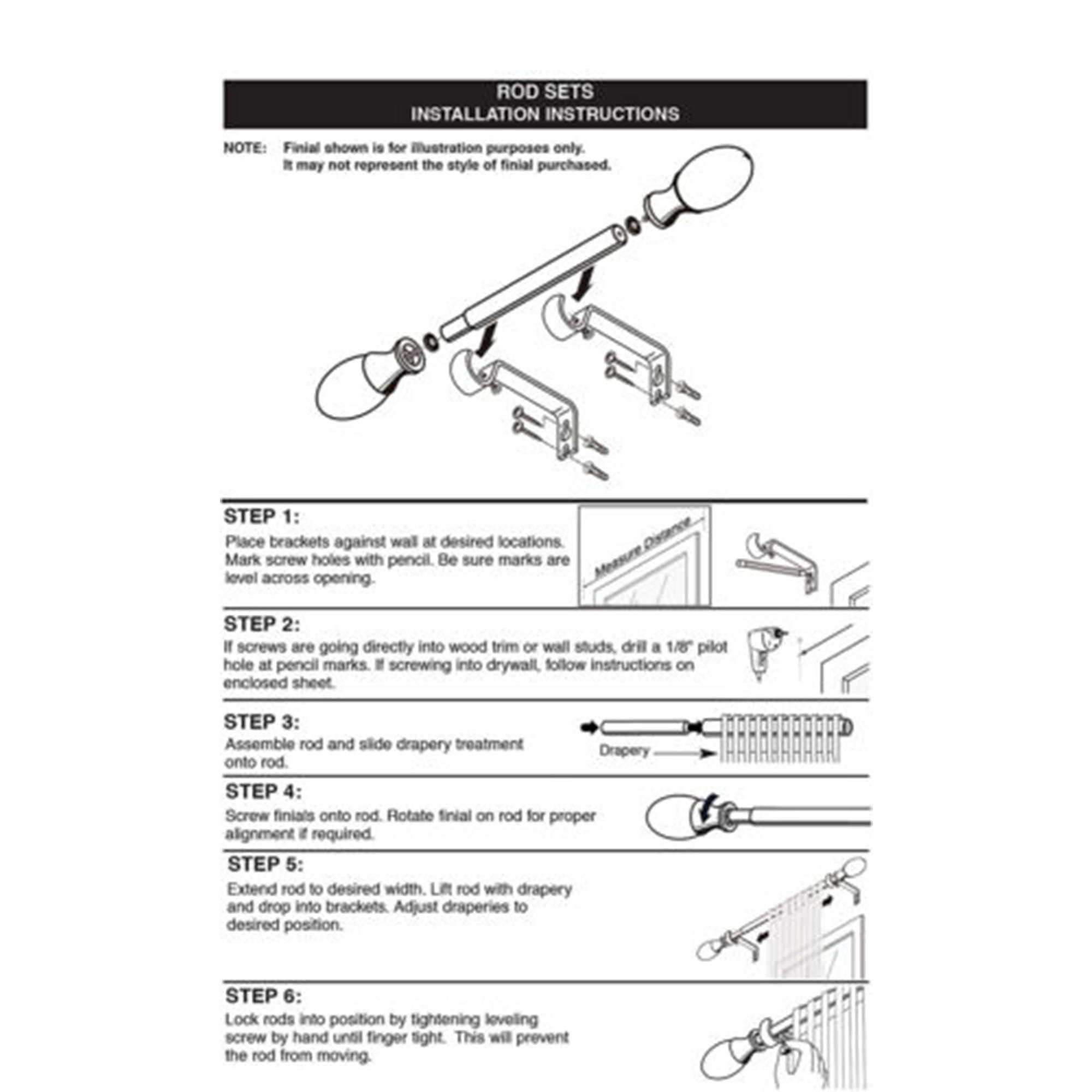 YouLoveIt Ball Adjustable Double Drapery Curtain Rod Set, Classic Window Treatment Curtain Rod