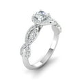 thumbnail image 4 of Certified 1.00 Carat TW Round Diamond Infinity Engagement Ring in 14k White Gold (G-H, I1, 4 of 5