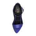 thumbnail image 4 of YDN Women Open Toe Stiletto High Heel Mesh Boots Ankle Strap Booties Pump with Back Zipper Size 8.5 Blue, 4 of 4