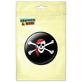thumbnail image 1 of Pirate Skull Crossed Bones Red Bandana Pinback Button Pin Badge, 1 of 2