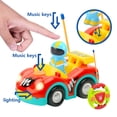 thumbnail image 4 of Pompotops Jouets Voitures pour Garçons, Voitures Jouets pour Garçons, Voiture Télécommandée Jouet, Voiture Télécommandée et Voiture de Course RC Radio avec Effet Sonore & Poupée Amovible & Jouets de Contrôle Lumineux pour Cadeaux d'Anniversaire Enfants, 4 of 6