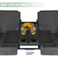 thumbnail image 4 of Coewske 2-Seat Cushioned Patio Porch Swing Chair Glider w/ Cooler Bag & Adjustable Canopy Gray, 4 of 7