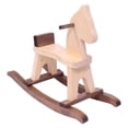 thumbnail image 4 of Amish-Made Wooden Rocking Horse Toddler Ride-On Toy - Harvest Stain Finish, 4 of 6