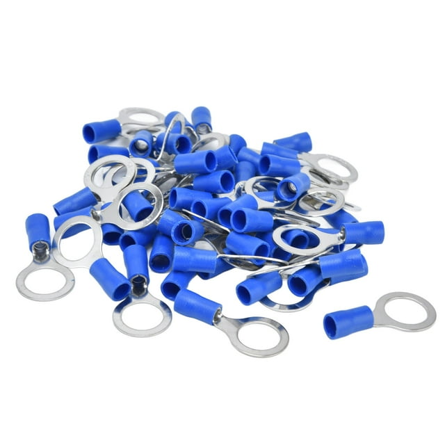 Insulated Ring Terminals Electrical Wire Crimp Connectors RV55-12 AWG 12-10 Assortment 48A Safe for 4-6mm² Cable for Electrionic Projects ANGGREK Otros