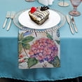 thumbnail image 4 of PHYHOO Beautiful Hydrangeas Dragonflies Butterfly Floral Cloth Napkins, Soft &amp; Comfortable Polyester Dinner Napkin for Family, Restaurant, Weddings, Parties 6 PCS, 4 of 7