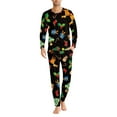 thumbnail image 3 of Renewold 2pcs Gingerbread Man Reindeer Pajamas for Men Long Sleeve Winter Jammies Size 6XL,Christmas Day,Athletic Clothing Pjs Sleepwear Set for Home Life Sleep Vacation, 3 of 4