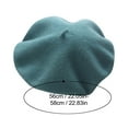 thumbnail image 3 of Pavied Beret Hats Newsboy Hats Women's Autumn And Winter Fashion New Casual Wool Knitted Beret Flat Cap Clearance Sales Coffee One Size, 3 of 3