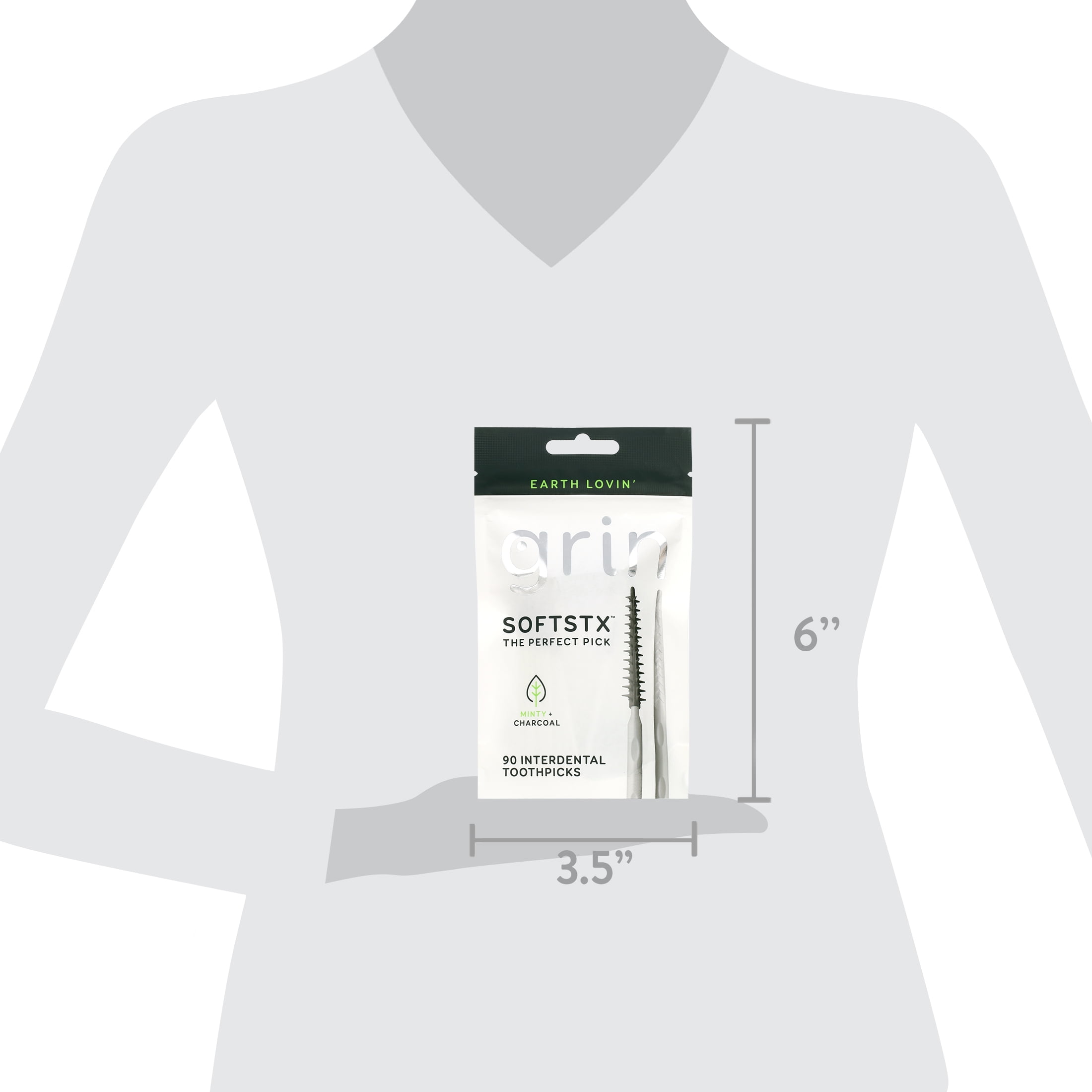 Grin Softstx Charcoal 90 Ct