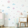 thumbnail image 4 of Cloud Wall Decals Removable Rainbow Cloud Wall Sticker Watercolor Star Rainbow Wall Sticker Vinyl Girls Room Decorations for Nursery Baby Kids Girl Teen Bedroom, 4 of 8