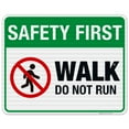 thumbnail image 1 of Pool Sign, Safety First Walk Do Not Run Sign,, 1 of 1