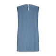 thumbnail image 7 of Bnwani Denim Dresses for Women,Women's Dresses,Casual,Ruched,Sleeveless,Crew Neck,Blue,L, 7 of 7