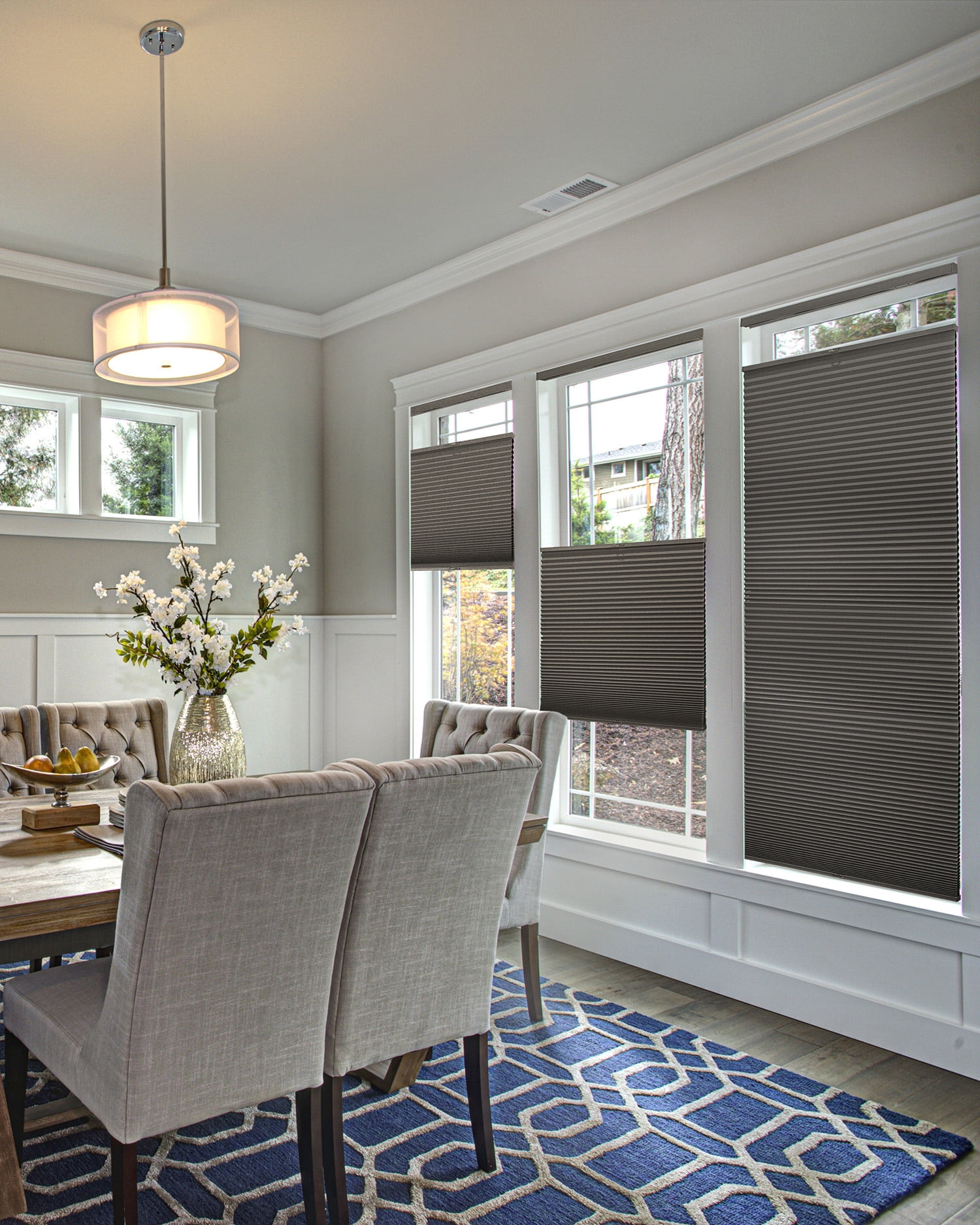 Chicology Cordless Top Down Bottom Up Blackout Cellular Shade Tarpaulin Grey 66 in. W x 72 in. L