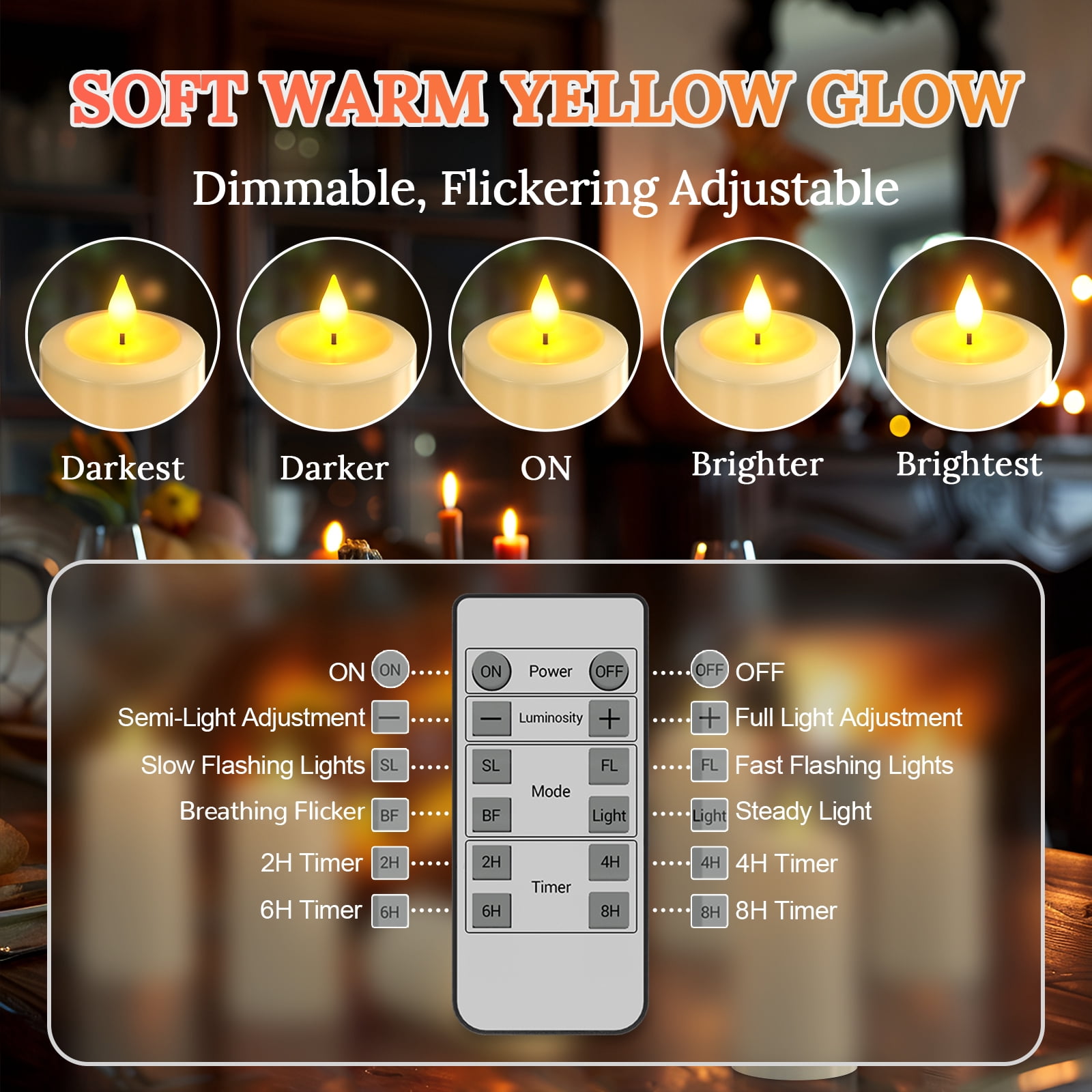 PChero Outdoor Waterproof Rechargeable Candles with Remote Timer, 2.7" x 6.1" Outdoor Candles Flickering Flameless Pillar Candles Battery Operated, Electric Fake LED USB Candles , Ivory, Set of 4