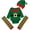 3pcs Green Elf, variant on WIBACKER Christmas Elf Costumes Cotton Baby Girls Boys Long Sleeve Romper Cap Striped Leg Warmer 3Pcs Set Outfits