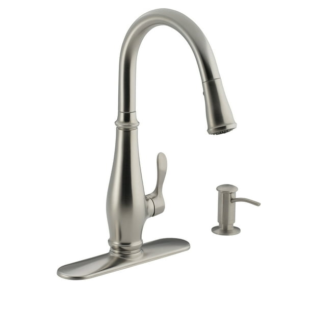 Kohler R780 Vs Vibrant Stainless Cruette Pull Down Kitchen Faucet Kit Walmart Com Walmart Com