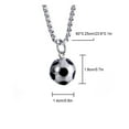 thumbnail image 1 of Baohd 2X Collier de Football Pendentif Mode Bijoux Antirouille Durable Attrayant Mode Exquis Petit Ami, 1 of 6