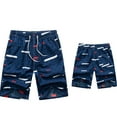 thumbnail image 3 of Men Summer Quick-drying Printing Shorts for Surfing Beach Wear Black square XXL, 3 of 4