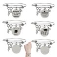 thumbnail image 3 of Bangle Bracelets Stainless Steel 6PCS Charm Bracelets Graduation Gifts for 2021, 3 of 10