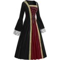 thumbnail image 3 of S LUKKC LUKKC Medieval Dress forWomen Victorian Era Long Sleeves High Waist Goth Long Dress Renaissance Princess Costume Dress with Hood forEvening Party Cosplay, 3 of 5